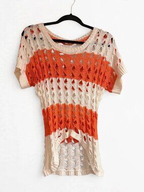 Kessley Crochet Striped Tunic Boutique